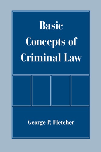 Basic Concepts of Criminal Law