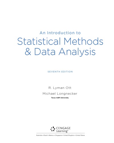 An Introduction to Statistical Methods and  Data Analysis