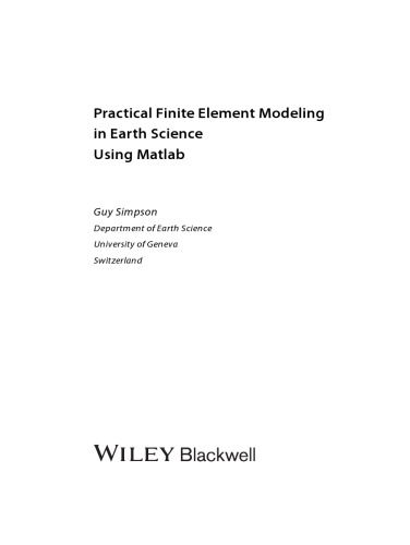 Practical Finite Element Modelling in Earth Science using MatLab