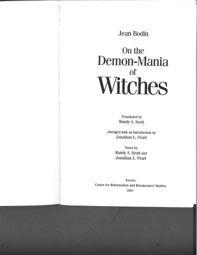 On the demon-mania of witches