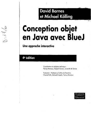Conception objet en Java avec BlueJ. Une approche interactive.