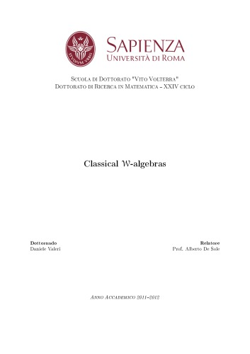 Classical W-algebras [PhD thesis]