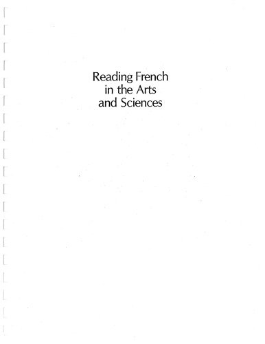 Reading French in the Arts and Sciences