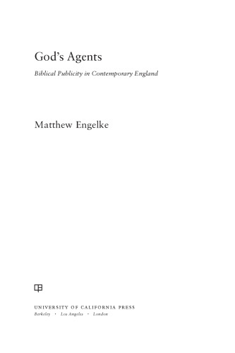 God’s Agents: Biblical Publicity in Contemporary England
