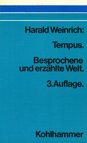 Tempus. Besprochene und erzählte Welt