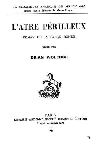 L’âtre périlleux, roman de la Table Ronde