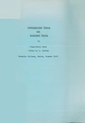 Combinatorial theory and invariant theory: lecture notes by L. Guilbas
