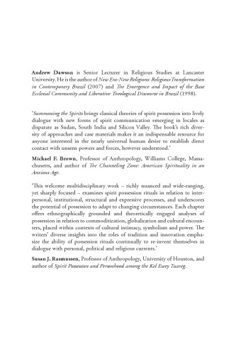 Summoning the Spirits: Possession and Invocation in Contemporary Religion