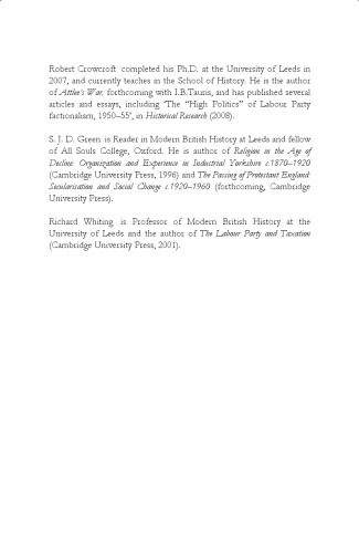 The Philosophy, Politics and Religion of British Democracy: Maurice Cowling and Conservatism