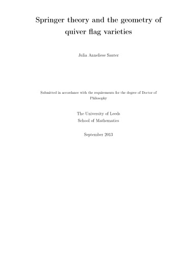 Springer theory and the geometry of quiver flag varieties