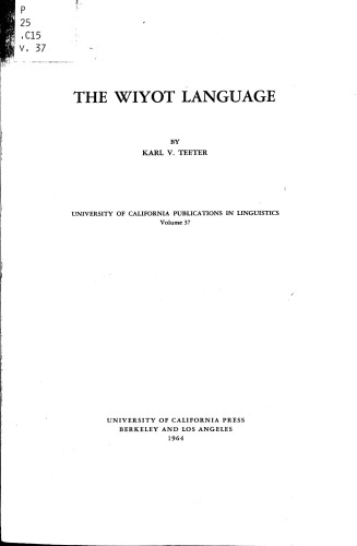 The Wiyot Language