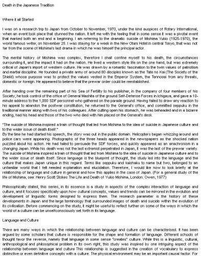 Death in the Japanese Tradition