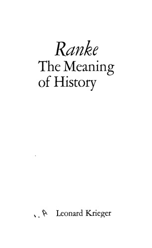 Ranke. The Meaning of History