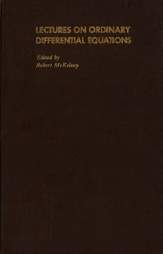 Lectures on Ordinary Differential Equations