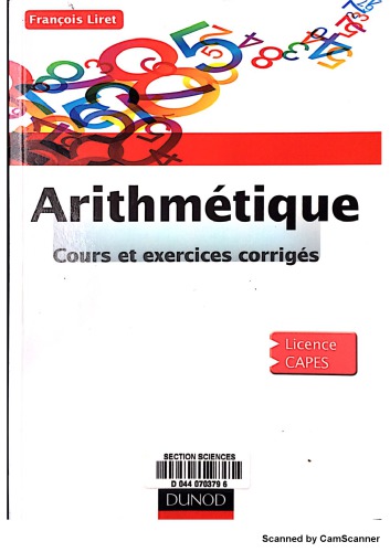 Arithmétique: Cours et exercices corrigés