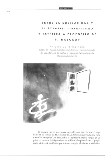 Entre la solidaridad y el éxtasis. Estética y liberalismo a propósito de Nabokov