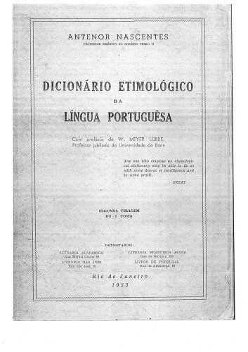 Dicionário Etimológico da Língua Portuguesa