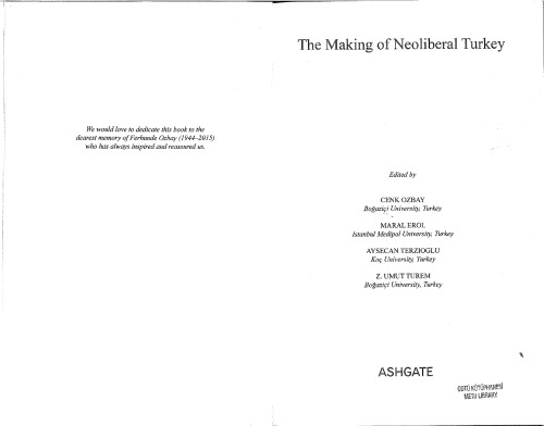 The Making of Neoliberal Turkey