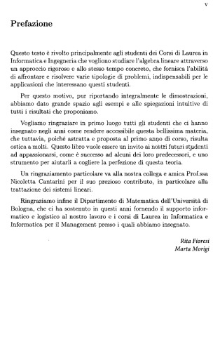 Introduzione all’algebra lineare