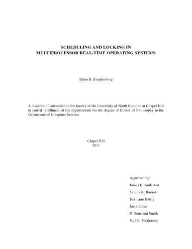 Scheduling and locking in multiprocessor real-time operating systems
