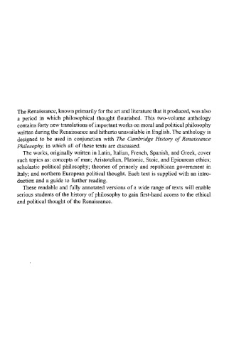 Cambridge Translations of Renaissance Philosophical Texts. Volume 1: Moral Philosophy