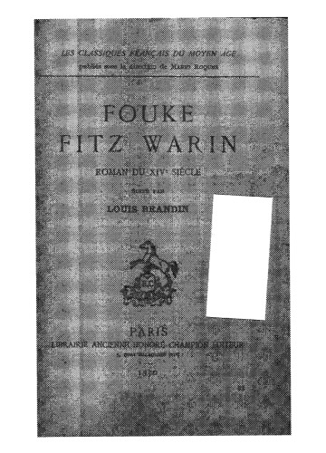 Fouke Fitz Warin, roman du XIVe siècle