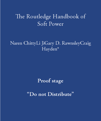 The Routledge Handbook of Soft Power