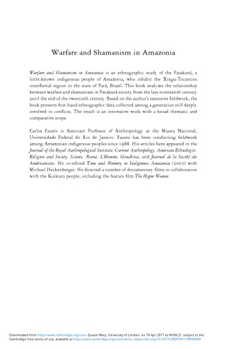 Warfare and Shamanism in Amazonia