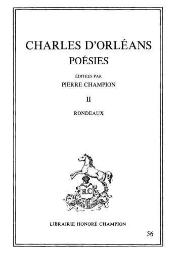 Poésies. II. Rondeaux
