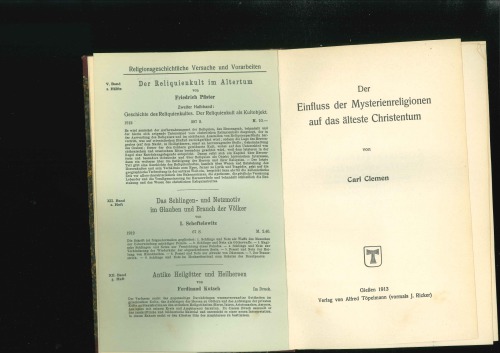 Der Einfluss der Mysterienreligionen auf das älteste Christentum