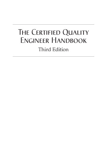 The certified quality engineer handbook
