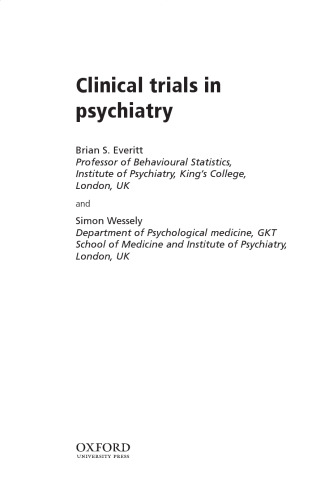 Clinical trials in psychiatry