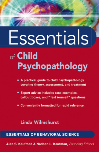 Essentials of child psychopathology