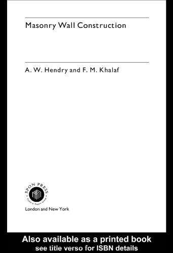 Masonry wall construction