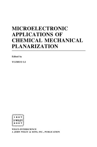 Microelectronic applications of chemical mechanical planarization