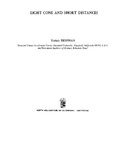 Light cone and short distances