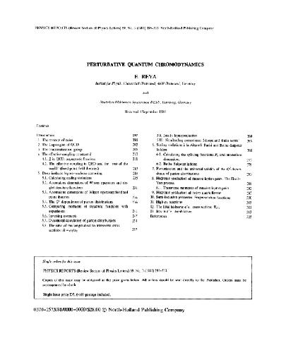 Perturbative quantum chromodynamics