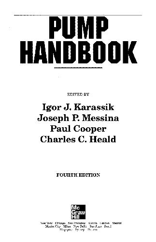 Pump handbook