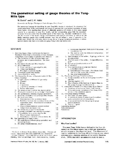 The geometrical setting of gauge theories of the Yang-Mills type