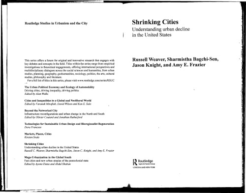 Shrinking cities : understanding urban decline in the United States