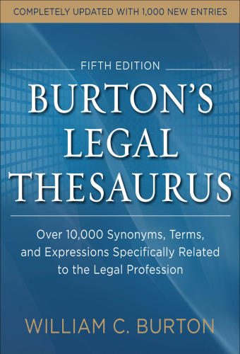 Burtons Legal Thesaurus