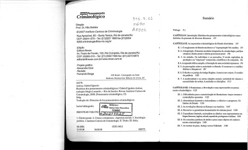 Historias dos Pensamentos Criminologicos