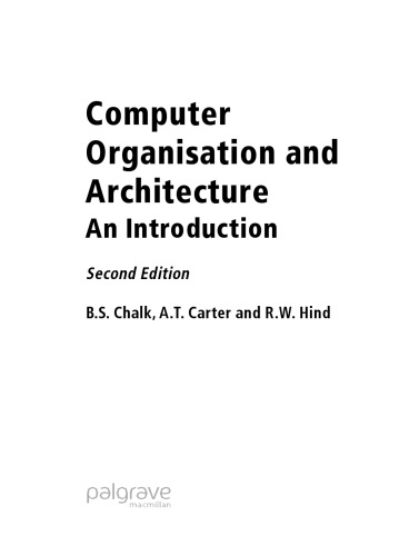 Computer Organisation and Architecture: An Introduction