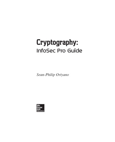 Cryptography. InfoSec Pro Guide