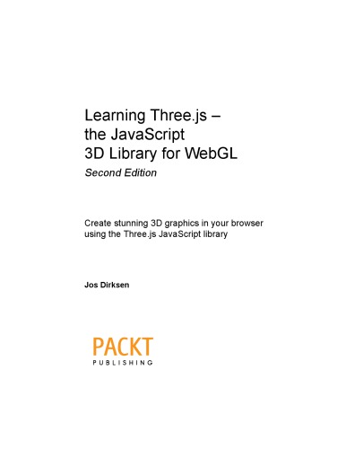 Learning Three.js - the JavaScript 3D Library for WebGL