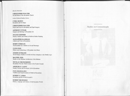 Studies on Constantinople