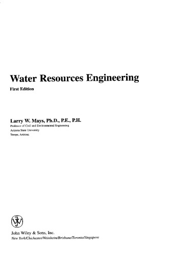 Water Resources Engineering