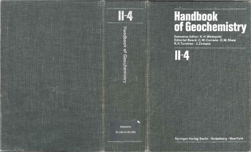 Handbook of Geochemistry, Vol. II/4, Elements Kr(36) to Ba(56)