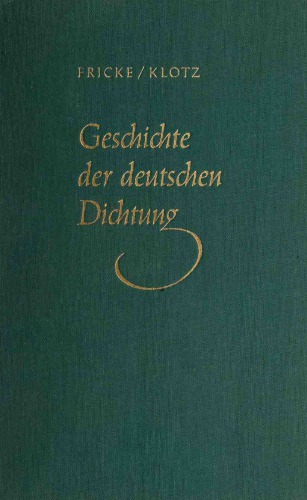 Geschichte der deutschen Dichtung