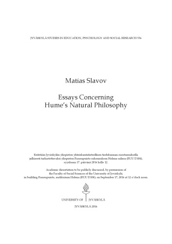 Essays concerning Hume’s Natural Philosophy